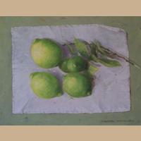 "Composición con frutas", 27 x 35 cm., Javier Garaizábal