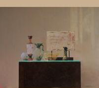 Bodegón con cerámica y vidrio, 50 x 61 cm., Javier Garaizábal